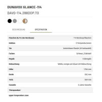 Weinkühlschrank Dunavox Glance-114 schwarz 2-Zonen Weinkühler DAVG-114.288DB.TO