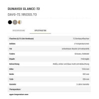 Weinkühlschrank Dunavox Glance-72 schwarz 2-Zonen Weinkühler DAVG-72.185DB.TO